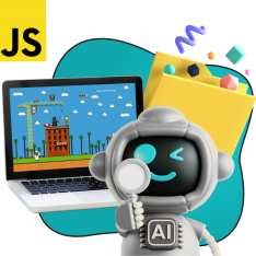 Язык программирования JavaScript + AI. Проектное обучение + геймификация + AI-помощники - КИБЕРшкола программирования для детей, компьютерные курсы для школьников, начинающих и подростков - KIBERone г. Владивосток